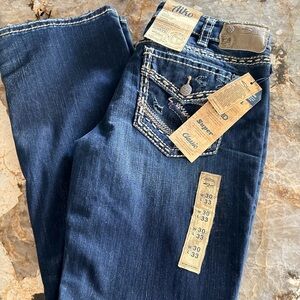 Silver Jeans Women's Dark Blue Boot Cut Jeans